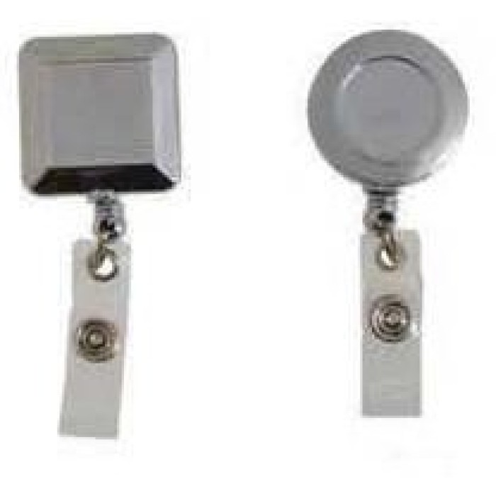 Silver Chrome Badge Reels