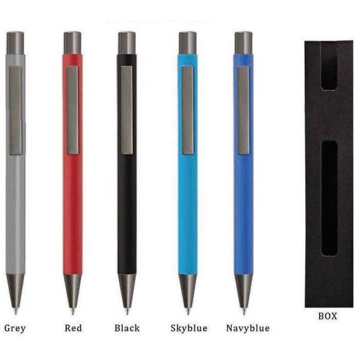 Metal pen colorfull with box