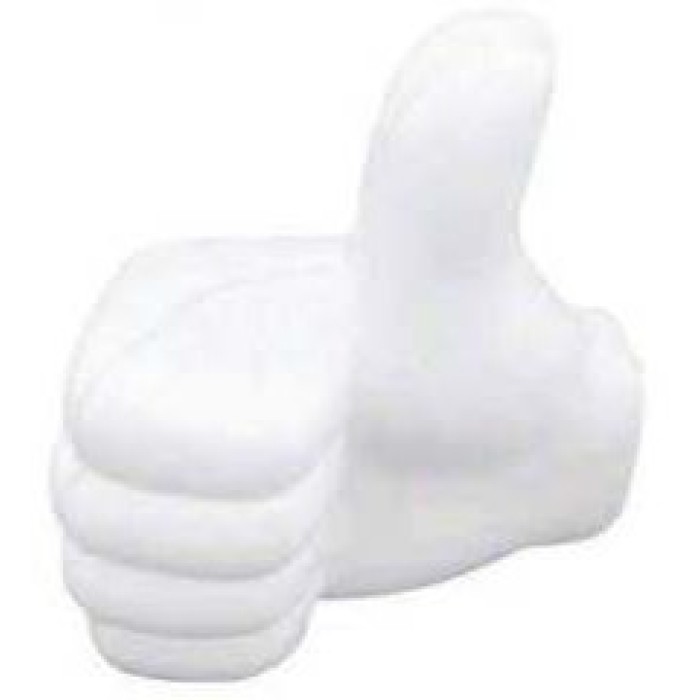 Thumbs Up Shape Stress Reliever ‐ White