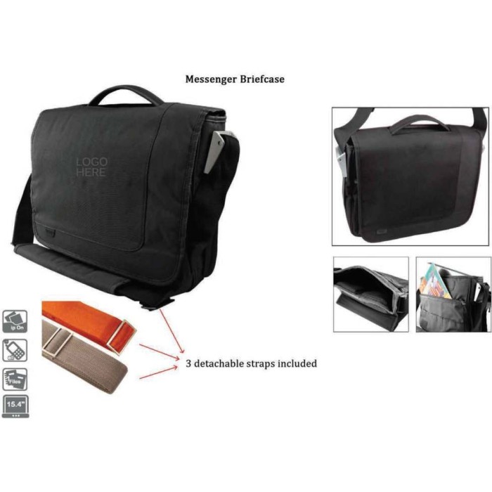 Briefcase with 3 detachable straps included