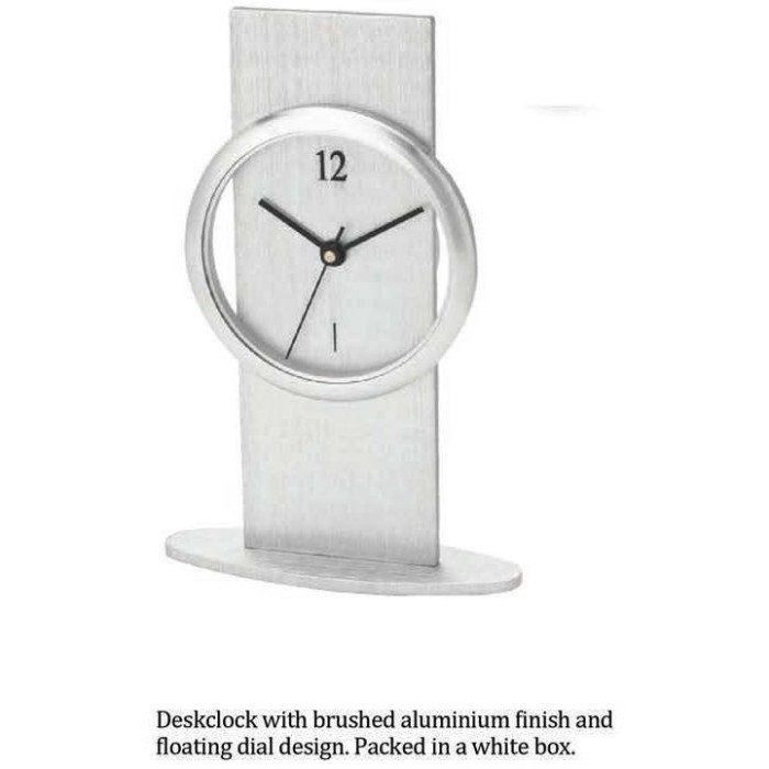 Glass Quatz Aluminium Desk Clock