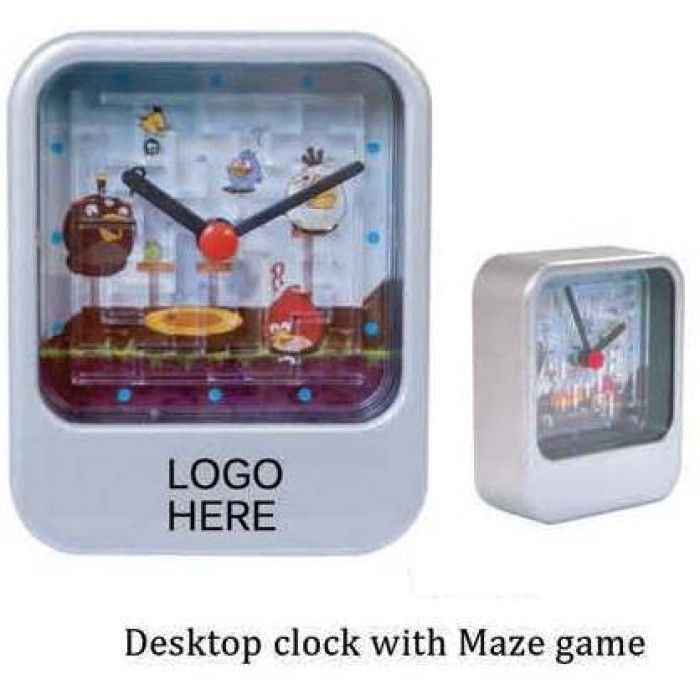 Desktop clock with Maze game